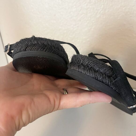 Brochu Walker Dawson black strappy gladiator fisherman espadrille sandals New. 9 - Picture 8 of 14